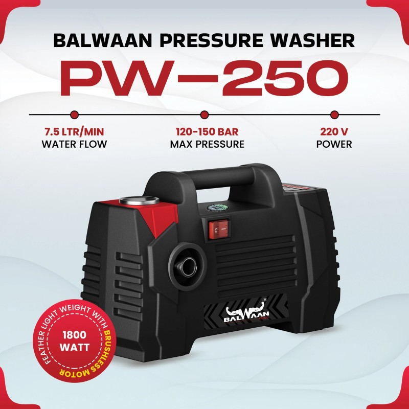 Balwaan Pressure Washer Lightweight PW-250