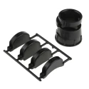 TE Connectivity Black Thermoplastic Cable Clamp Maximum Bundle Diameter 28.58 mm Length 42.04 mm Width 40.64 mm 206512-5