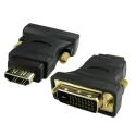 RS PRO Adapter Female HDMI Straight DVI-D Adapter 50mm Length Black PVC Housing Gold Flash Contacts 220-6488