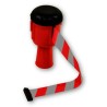 RS PRO Red Safety Barrier Retractable Belt Tape 9m, ABS and Cloth Materials, Red and White, Model 221-7866