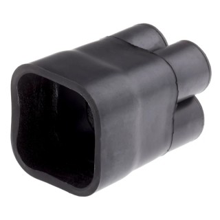 TE Connectivity Multi-Legged Heat Shrink Boot Black, Modified Polyolefin Material, Adhesive Backing, Size 44.45 mm F42-60FR