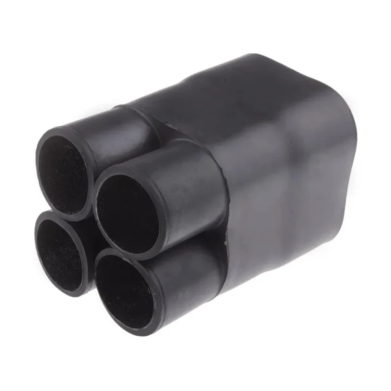 TE Connectivity Multi-Legged Heat Shrink Boot Black, Modified Polyolefin Material, Adhesive Backing, Size 44.45 mm F42-60FR