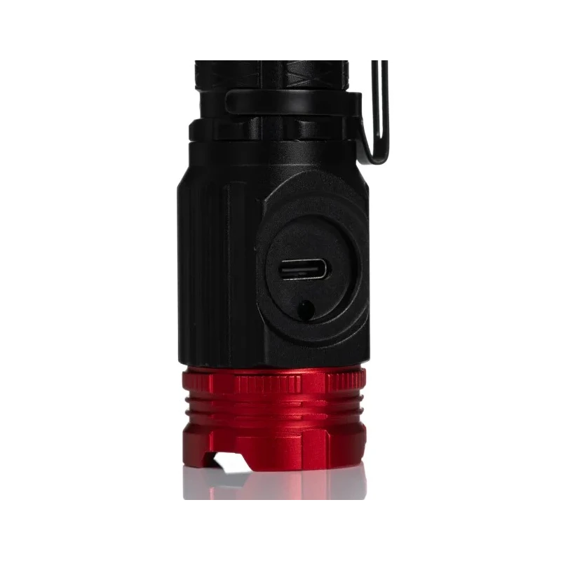 RS PRO Rechargeable LED Torch Aluminium Housing 1500 lm Luminosity 105 mm Length 219-8131