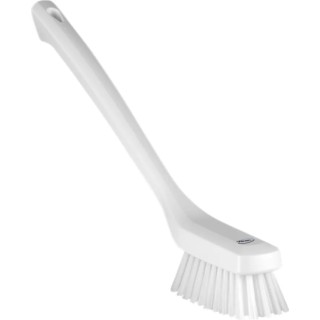 Vikan White Scrubbing Brush 46 mm bristle length Polybutylene Terephthalate Bristle Material 41855