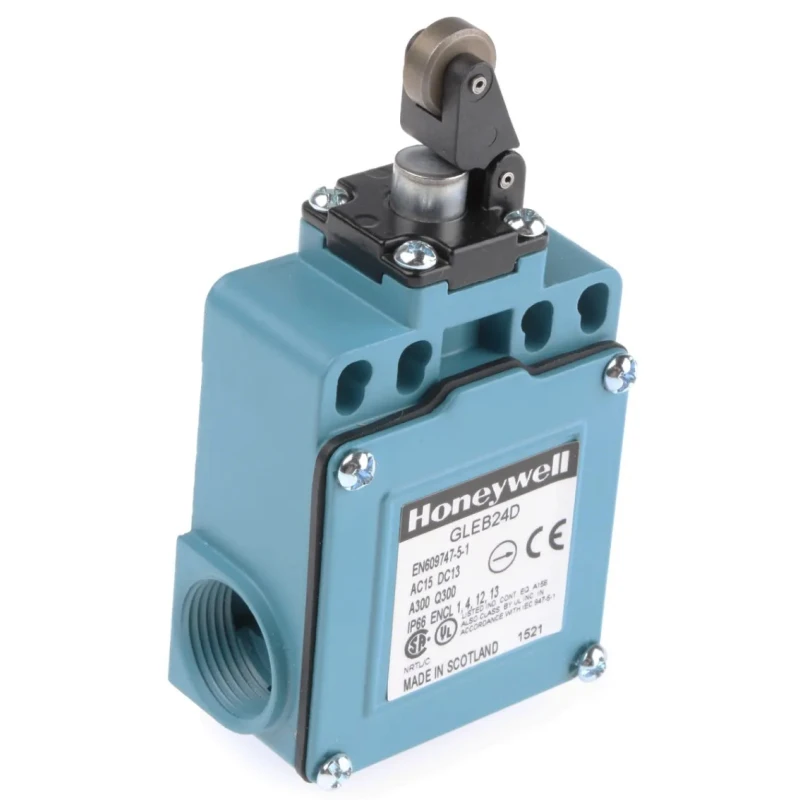 Honeywell Technologies GLE Series Roller Lever Limit Switch 2 NO/2 NC, IP66, Die Cast Zinc Epoxy Coated Housing, 240V 