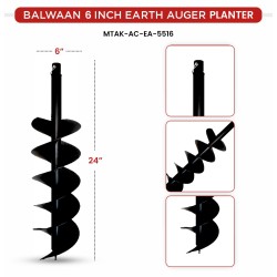 Balwaan 6 Inche Double Spiral Planter for Earth Auger