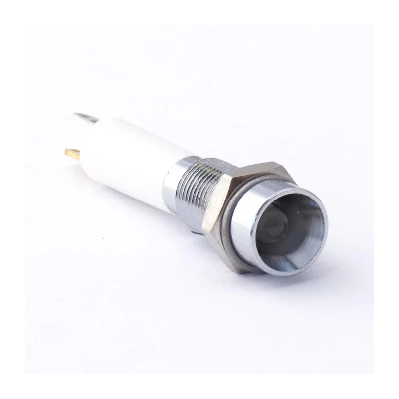 CML Innovative Technologies LED White Panel Mount Indicator, 8 mm Mount Hole, Tab Termination, IP67, 24V AC/DC, 4mA 190503ZW