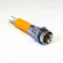 CML Innovative Technologies Yellow LED Panel Mount Indicator 24V dc, 8 mm, Tab Termination IP67 19050352