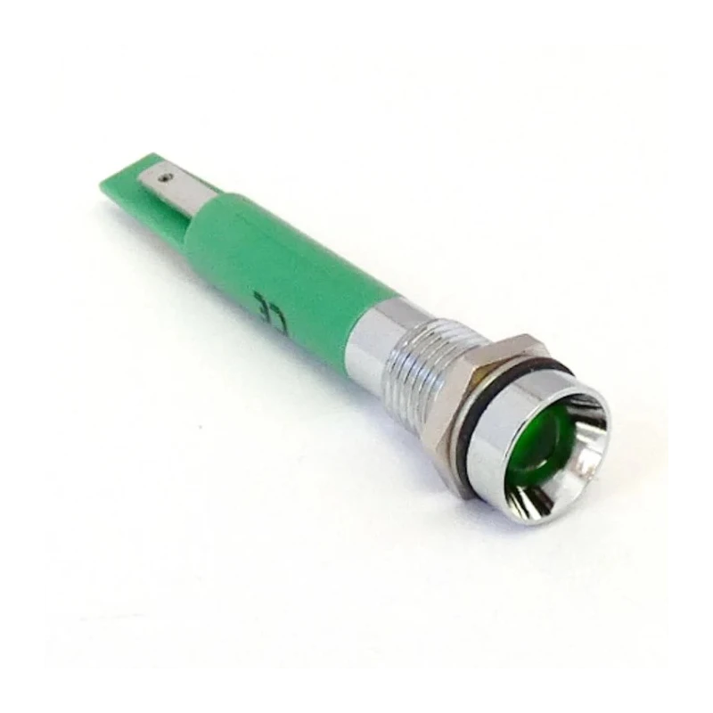 CML Innovative Technologies LED Prominent Panel Indicator Green 8 mm IP67 130V AC 5mA Tab 19500131
