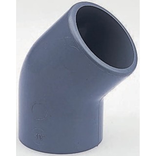 Georg Fischer Plastic Pipe Fitting 45° Push-in Female Elbow ABS Grey 24mm Length 729151106