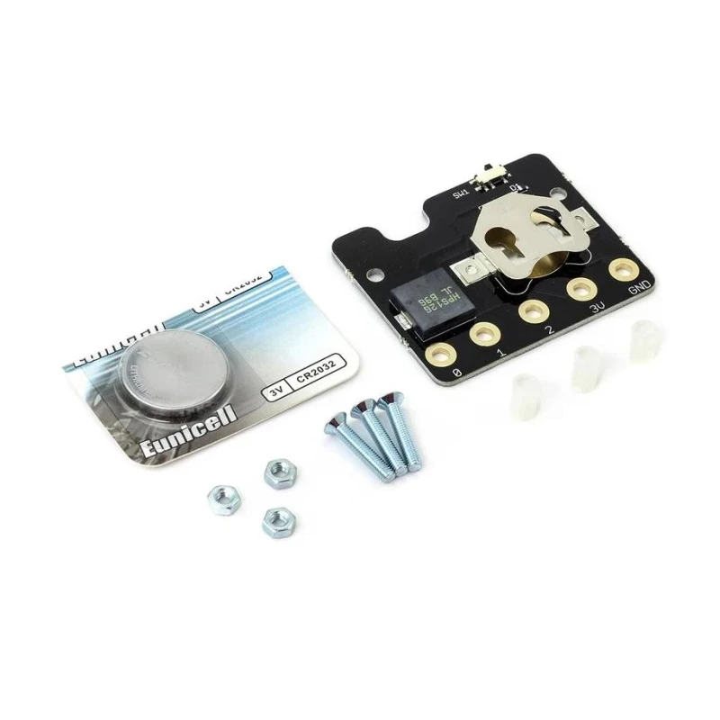 Kitronik Power Board for the BBC Microbit V2, Add-on Board with Built-in Buzzer and 3V Coin Cell Holder 5610-V2