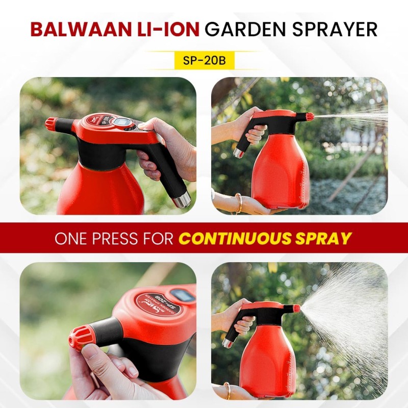 Balwaan Li-Ion Battery Sprayer 2 L Tank Capacity, SP-20B