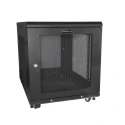 StarTech.com 12 U-Rack Floor Standing Server Cabinet, Steel Black, 640mm(H) x 600mm(W) x 852mm(D) RK1233BKM