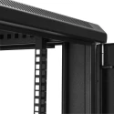 StarTech.com 12 U-Rack Floor Standing Server Cabinet, Steel Black, 640mm(H) x 600mm(W) x 852mm(D) RK1233BKM