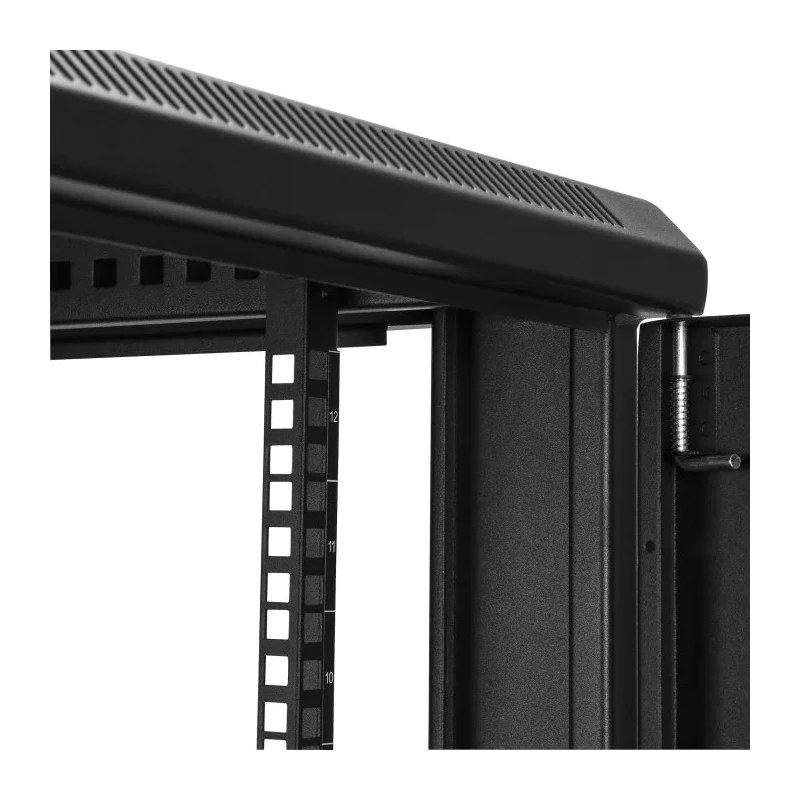 StarTech.com 12 U-Rack Floor Standing Server Cabinet, Steel Black, 640mm(H) x 600mm(W) x 852mm(D) RK1233BKM