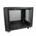 StarTech.com 12 U-Rack Floor Standing Server Cabinet, Steel Black, 640mm(H) x 600mm(W) x 852mm(D) RK1233BKM