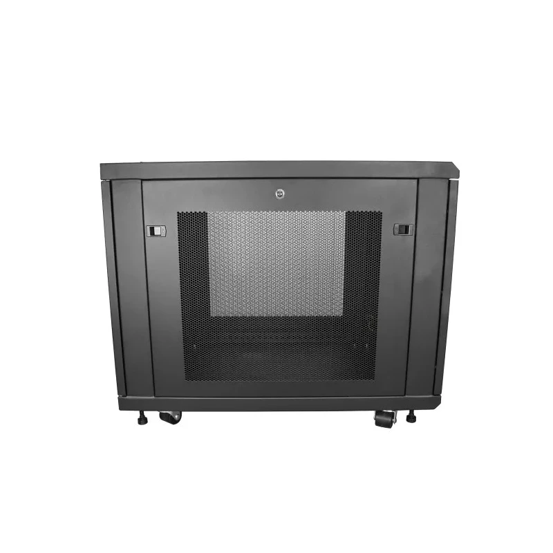 StarTech.com 12 U-Rack Floor Standing Server Cabinet, Steel Black, 640mm(H) x 600mm(W) x 852mm(D) RK1233BKM