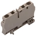 Weidmüller ZDU Series Feed Through Terminal Block Brown, 6mm² Cable CSA, 1-Level, Clamp, 800V, 57A 1608620000
