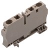 Weidmüller ZDU Series Feed Through Terminal Block Brown, 6mm² Cable CSA, 1-Level, Clamp, 800V, 57A 1608620000