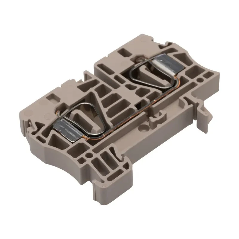 Weidmüller ZDU Series Feed Through Terminal Block Brown, 6mm² Cable CSA, 1-Level, Clamp, 800V, 57A 1608620000