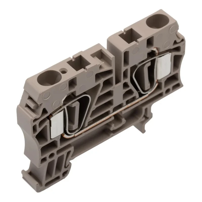 Weidmüller ZDU Series Feed Through Terminal Block Brown, 6mm² Cable CSA, 1-Level, Clamp, 800V, 57A 1608620000