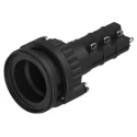 EAO Mushroom-Head Illuminated Push Button Actuator Plastic Housing Black Flush Round Front 14-133.0252