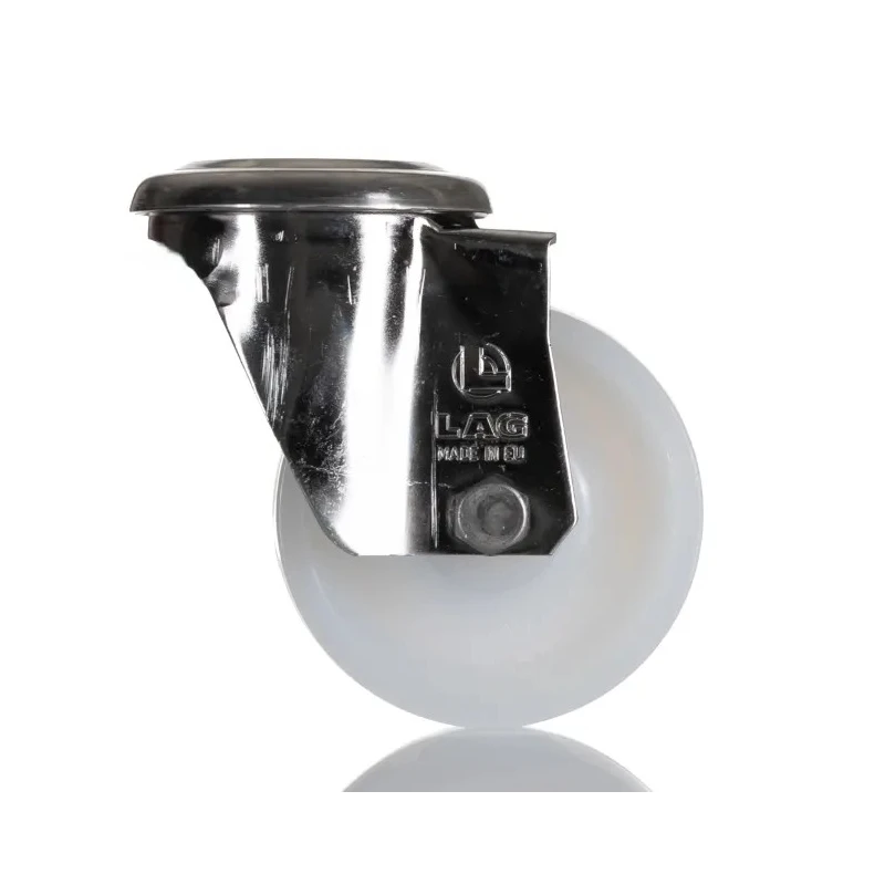 LAG Swivel Castor with Stainless Steel Frame, Polyamide 80 mm Wheel, 150 kg Load Capacity 17227 HB