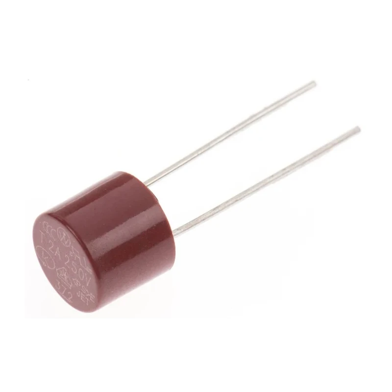 Littelfuse Non-Resettable Fuse Radial 2A 250V AC Nylon Body Time Delay 3721200000