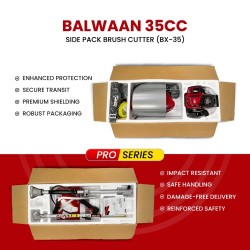 Balwaan BX-35 Pro Side Pack Brush Cutter, 35cc