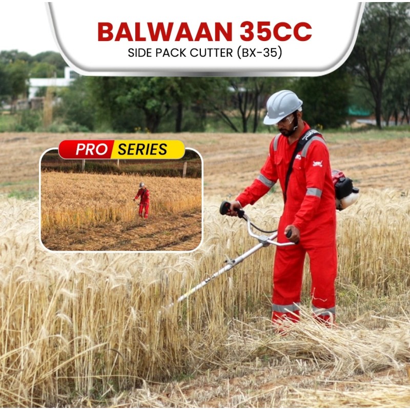 Balwaan BX-35 Pro Side Pack Brush Cutter, 35cc