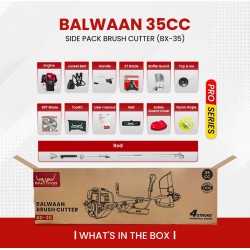 Balwaan BX-35 Pro Side Pack Brush Cutter, 35cc