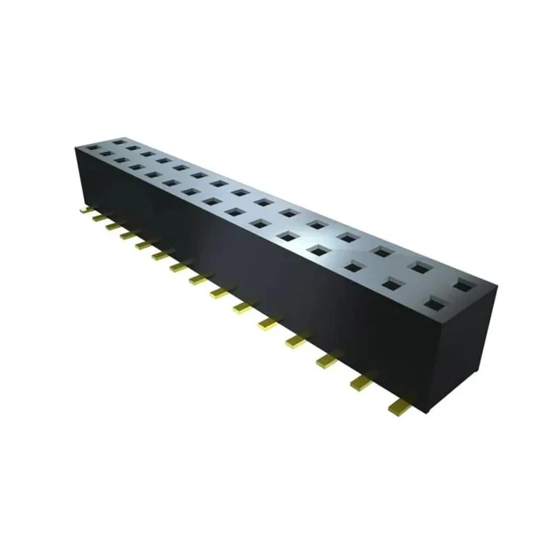 Samtec TLE Series Straight Surface PCB Socket 8-Contact 2 Row 2 mm Pitch Solder TLE-104-01-G-DV-P-TR