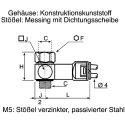 Legris Pressure Decay Sensor with 4mm Outlet Tube, M5 x 0.8 Inlet Connection, 8 bar Max Operating Pressure 7818 04 19