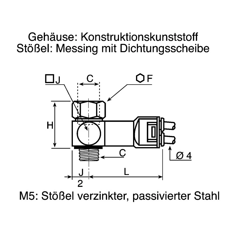 Legris Pressure Decay Sensor with 4mm Outlet Tube, M5 x 0.8 Inlet Connection, 8 bar Max Operating Pressure 7818 04 19