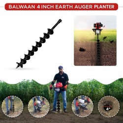 Balwaan 4 Inche Double Spiral Planter for Earth Auger