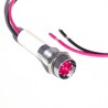 CML Innovative Technologies Recessed LED Indicator Red, Wire Terminal, IP67, M8 Mount Hole Size 19050353WEC