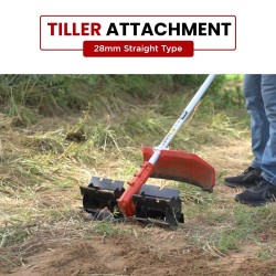 Balwaan Tiller Attachment 28mm Straight Type (12 inch), Black