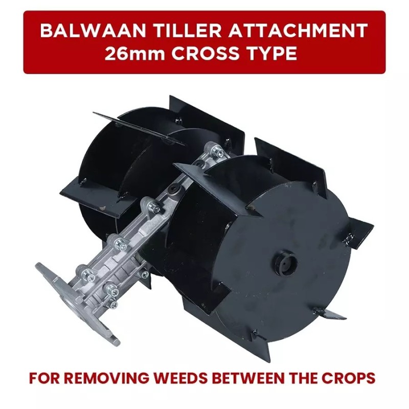 Buy Balwaan Tiller Attachment Cross Type 26MM 14 Inch