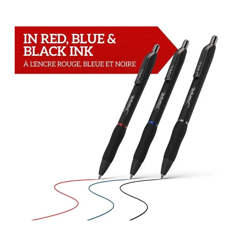 Dymo Black Ink Pen Gel Ink, Rubber Grip, 0.7 mm Tip Size 2229108