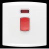 Contactum White 1 Way Rocker 1 Gang Light Switch 220-250V 45A Neon Illumination ALF4757WHW