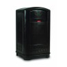 Rubbermaid Commercial Products Black 50gal Plastic Swing Lid Waste Bin FG396400BLA