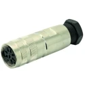 Amphenol Industrial C091 6 Pole Straight M16 DIN Connector, 7 A, 300 V, IP67, Screw Coupling, Cable C09111D0060012