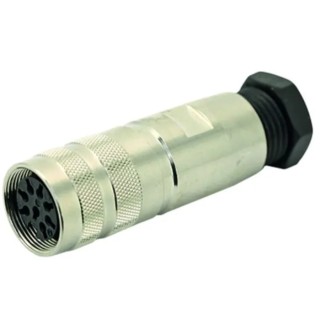 Amphenol Industrial C091 6 Pole Straight M16 DIN Connector, 7 A, 300 V, IP67, Screw Coupling, Cable C09111D0060012