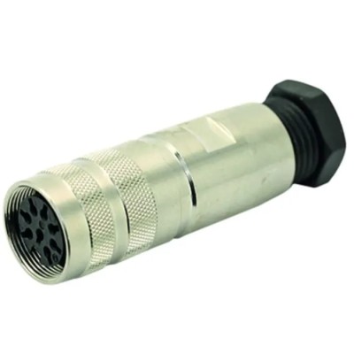 Amphenol Industrial C091 6 Pole Straight M16 DIN Connector, 7 A, 300 V, IP67, Screw Coupling, Cable C09111D0060012