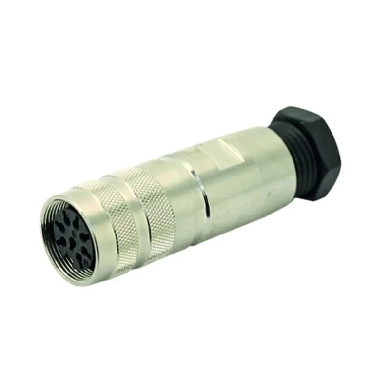 Amphenol Industrial C091 6 Pole Straight M16 DIN Connector, Screw Coupling, 7A, 300V, IP67, Die Cast Nickel C09131D0061012