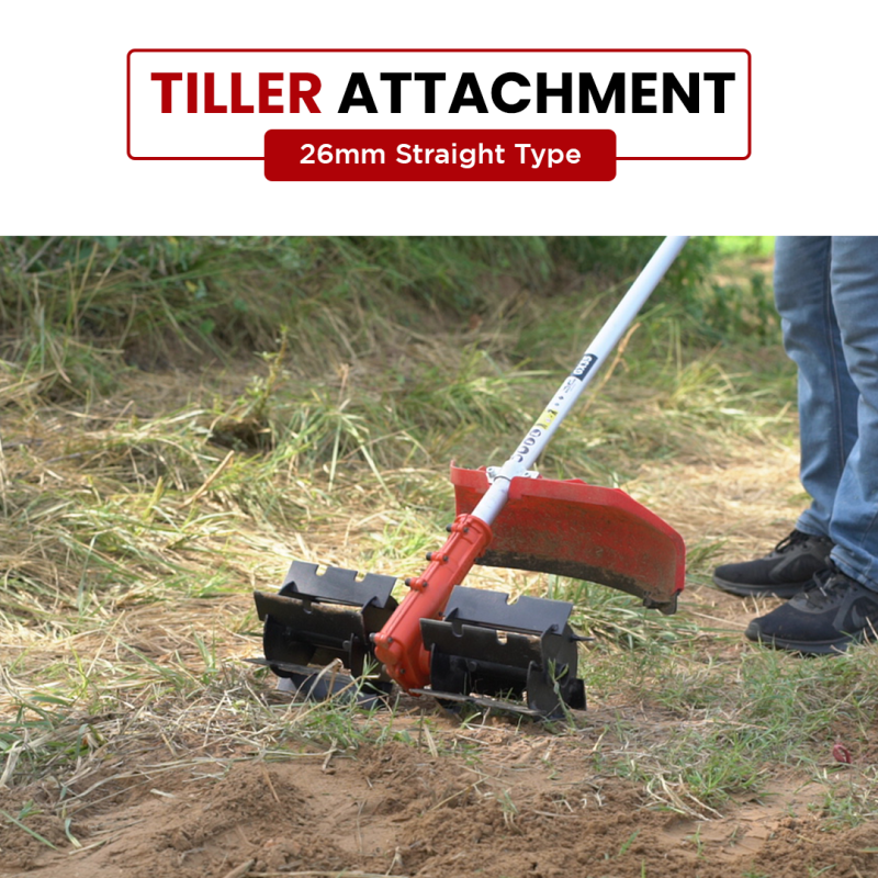 Balwaan Tiller Attachment 26mm Straight Type (12 inch), Black