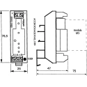 Celduc DIN Rail Adapter for IO Module, Series EBS01000 EBS01000