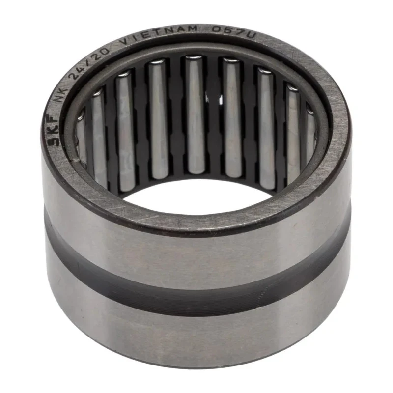 SKF Needle Roller Bearing, 24 mm ID, 32 mm OD, 20 mm Race Width, Carbon Chrome Steel Rollers, Series NK NK 24/20