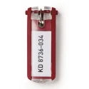 Durable Plastic Key Tag Red 6 Pack 195703
