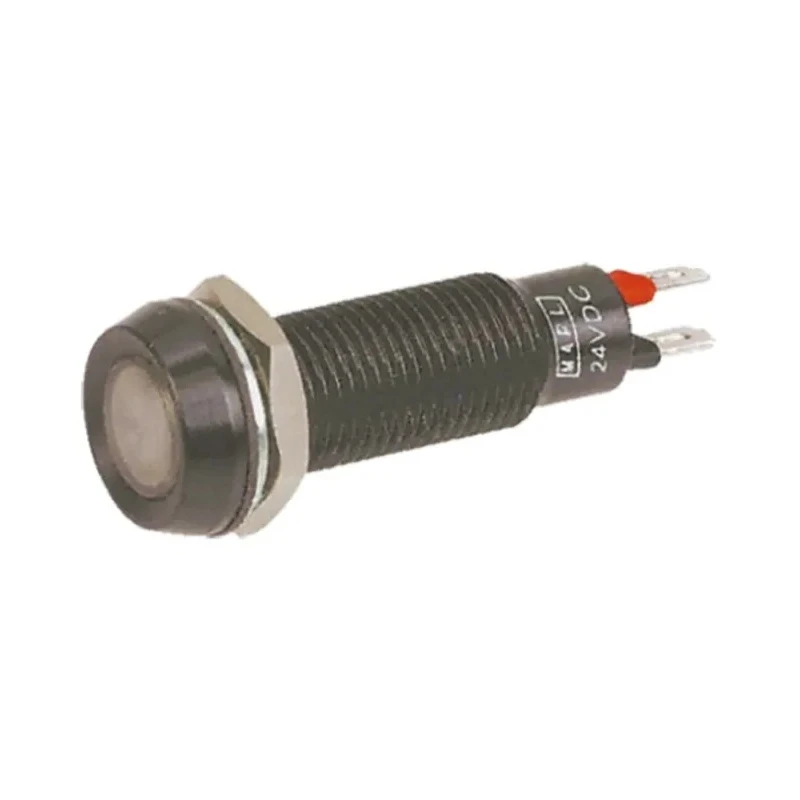 Marl White Panel Mount Indicator 12V dc 20mA Solder Tab Termination Recessed 677-997-21